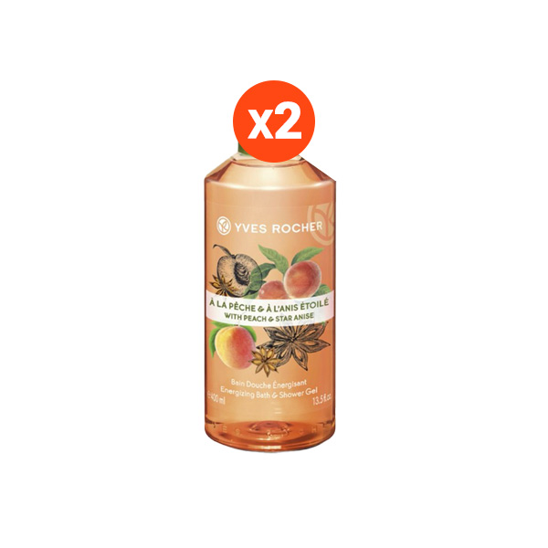 Yves Rocher Energizing Peach Star Anise Shower Gel 400ml x2 | ปันโปร ...