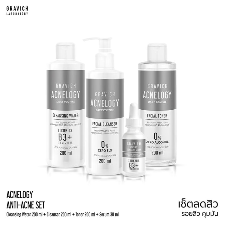 Gravich Acnelogy Anti-Acne Set | ปันโปร - Punpromotion
