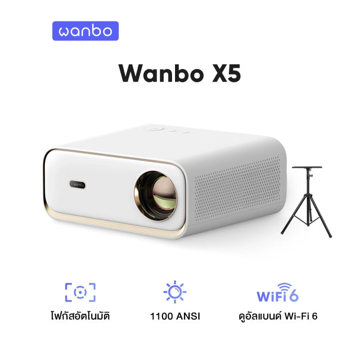Wanbo X5 Projector Full HD 4K โปรเจคเตอร์ ปันโปร Punpromotion