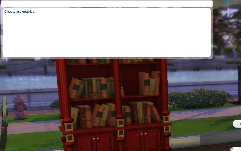 สูตรโกง The Sims4 ช่องใส่สูตร