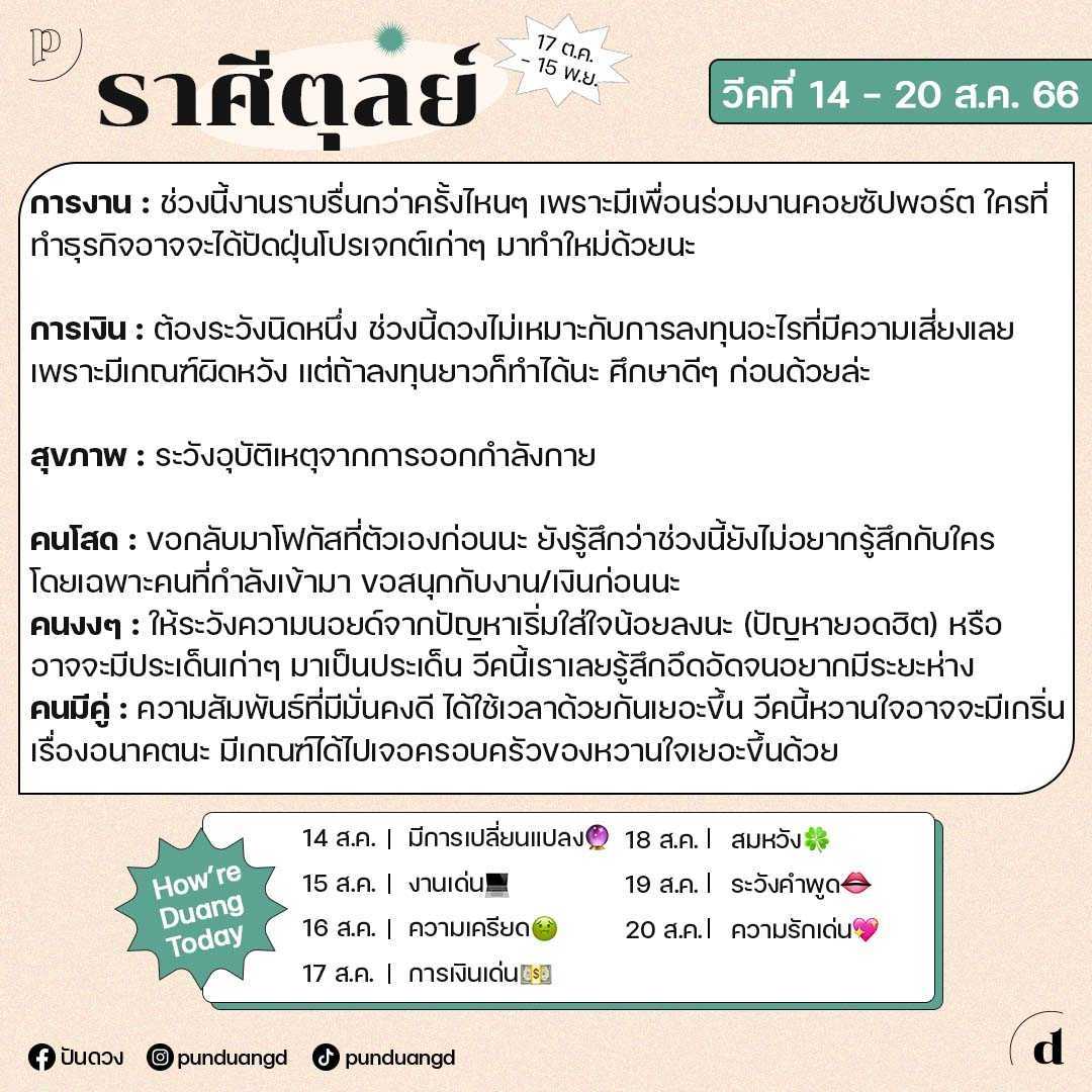 ดวงประจำสัปดาห์