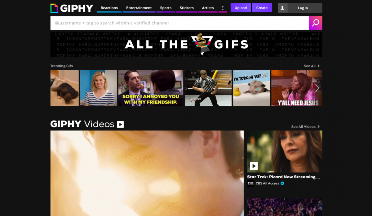 Giphy Website