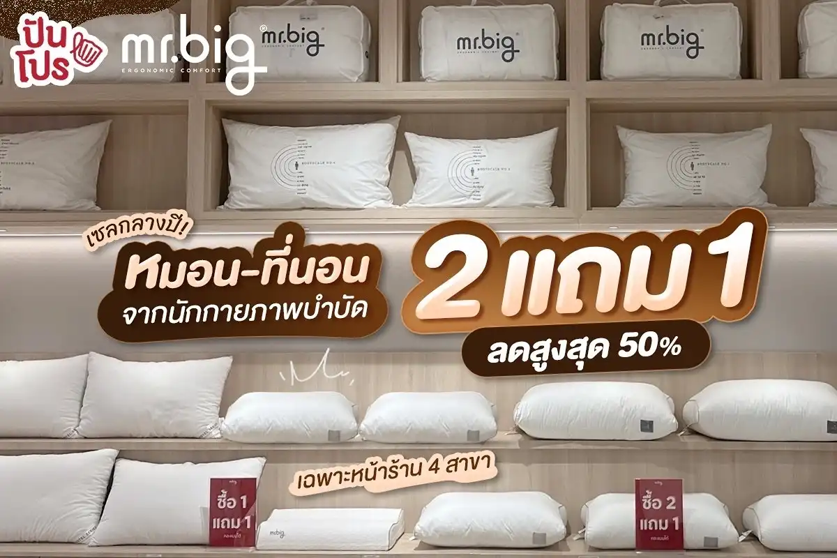 ☁️ mr.big เซลกลางปี! หมอน-ที่นอน จากนักกายภาพบำบัด 2 แถม 1 ☁️ mr.big เซลกลางปี! หมอน-ที่นอน จากนักกายภาพบำบัด 2 แถม 1