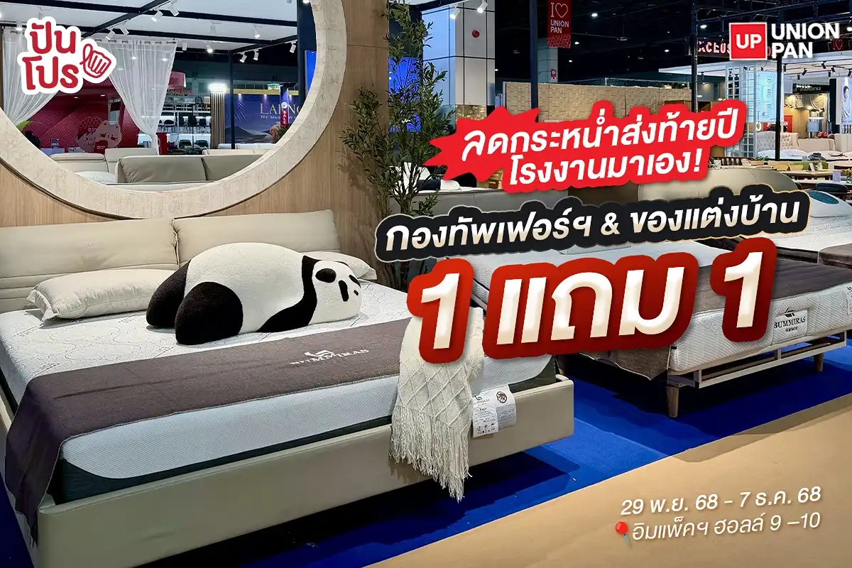🛍️ ลดกระหน่ำส่งท้ายปี โรงงานมาเอง! เฟอร์ฯ & ของแต่งบ้านแกะกล่องทุบราคา 1 แถม 1
