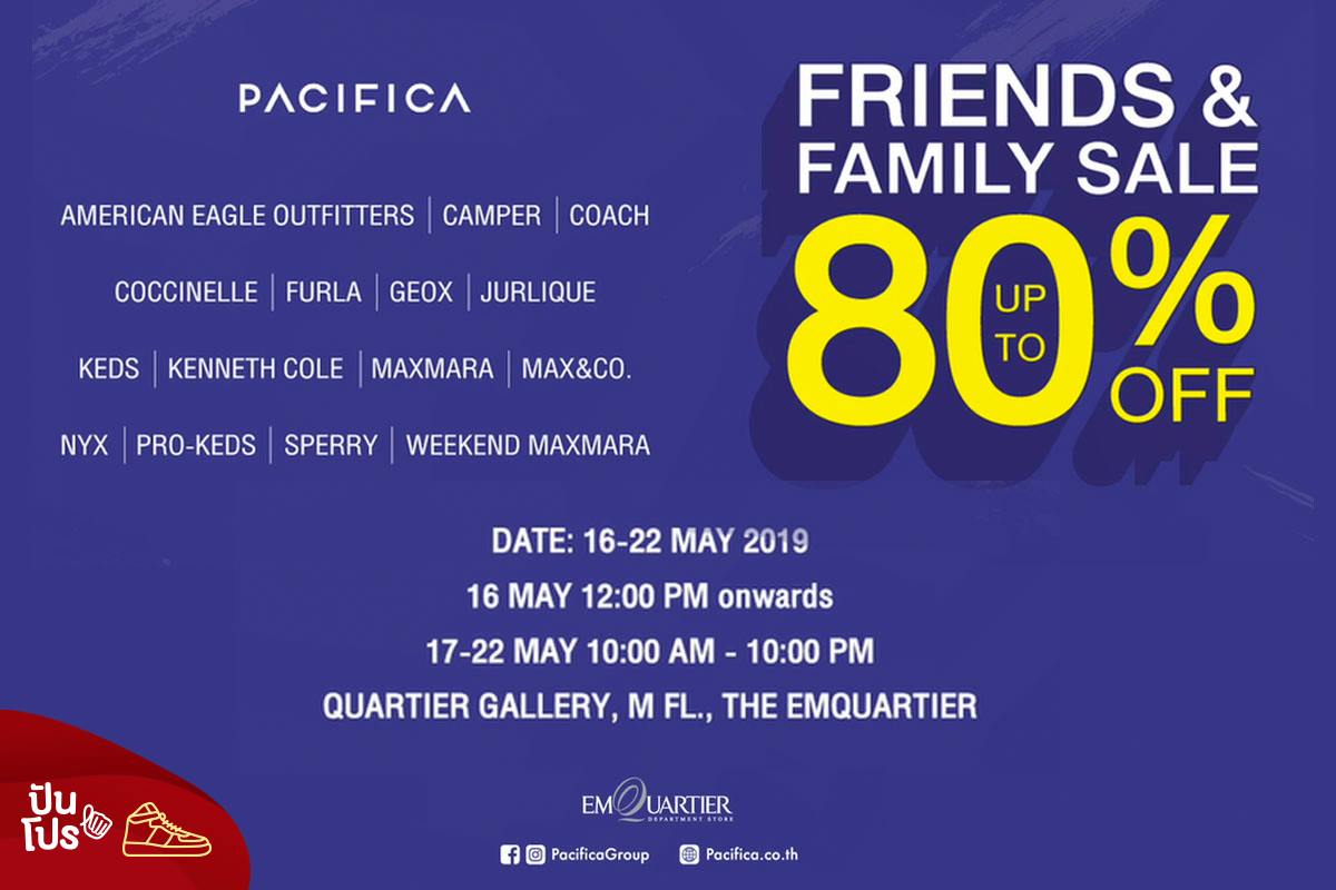Pacifica Sale Friend and Family ลดสูงสุดถึง 80%