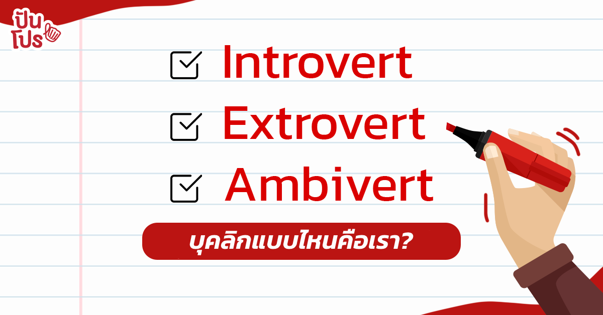 นี่เราเป็นคนแบบไหน Introvert Ambivert Extrovert และมันสำคัญยังไงนะ ปันโปร Punpromotion